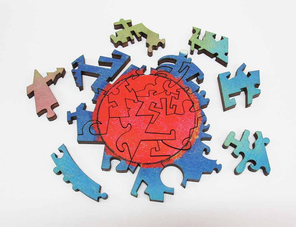 Artifact Puzzles - Kandinsky Far Away Wooden Jigsaw Puzzle