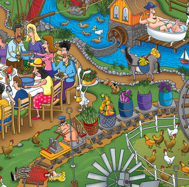 Artifact Puzzles - Steve Skelton Farm To Table Wooden Jigsaw Puzzle