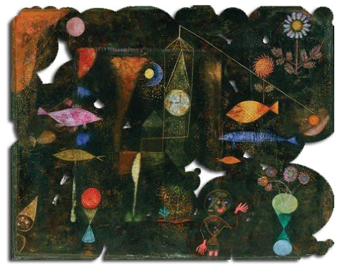 Artifact Puzzles - Paul Klee Fish Magic Wooden Jigsaw Puzzle