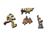 Artifact Puzzles - William Gropper Folklore Map Wooden Jigsaw Puzzle