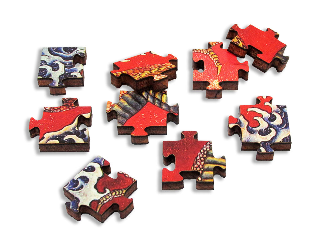 Artifact Puzzles - Hokusai Dragon Wooden Jigsaw Puzzle