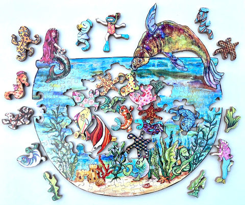 BCB Puzzles - Under The Sea Hand-cut Wooden Jigsaw Puzzle