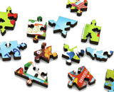 Artifact Puzzles - Liv Wan India Food Map Wooden Jigsaw Puzzle