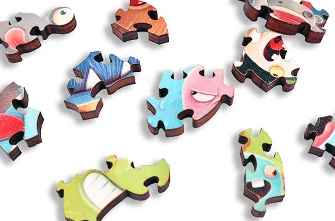 Artifact Puzzles - Justin Hillgrove Imps And Monsters Wooden Jigsaw Puzzle