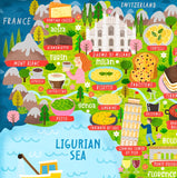 Artifact Puzzles - Liv Wan Italy Food Map Wooden Jigsaw Puzzle