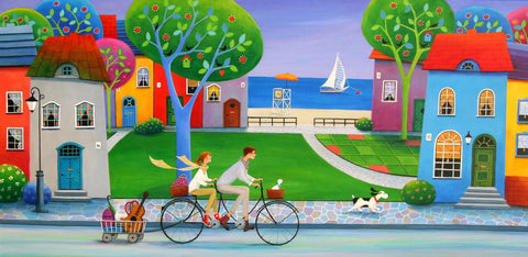 Artifact Puzzles - Iwona Lifsches Afternoon Ride Wooden Jigsaw Puzzle