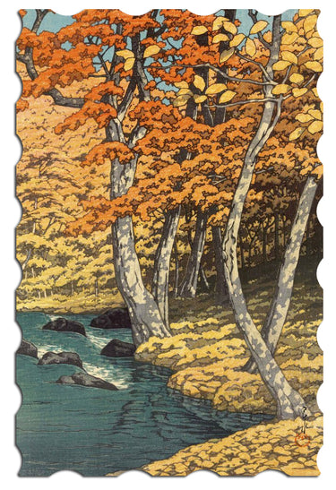 Ecru Puzzles - Kawase Hasui Fall Wooden Jigsaw Puzzle