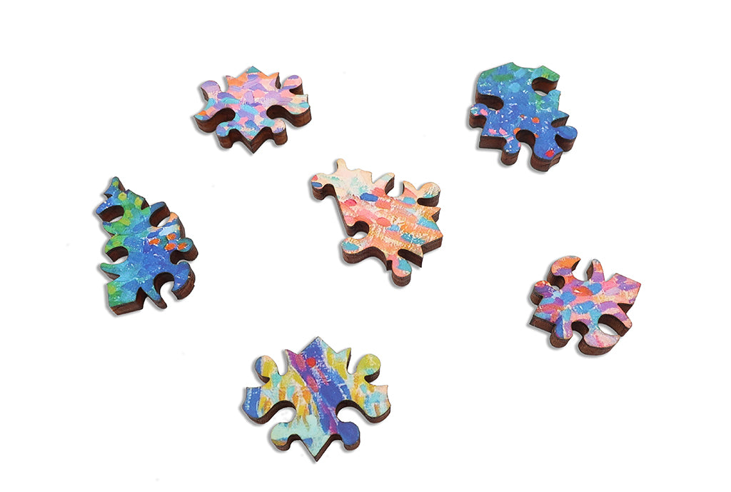 Ecru Puzzles - Henri Edmond Cross La Plage De Saint-Claire Wooden Jigsaw Puzzle