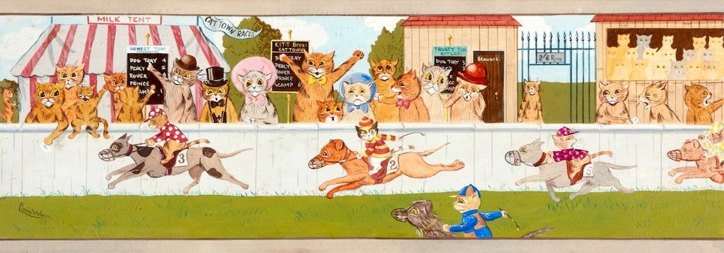 Artifact Puzzles - Louis Wain Cat Town Races Wooden Jigsaw Puzzle