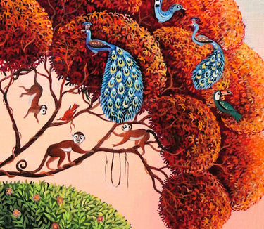 Artifact Puzzles - Marie Amalia Pride Of Peacocks Wooden Jigsaw Puzzle