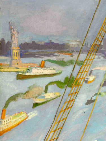 Artifact Puzzles - Maurice Denis Port Of New York 1927 Wooden Jigsaw Puzzle