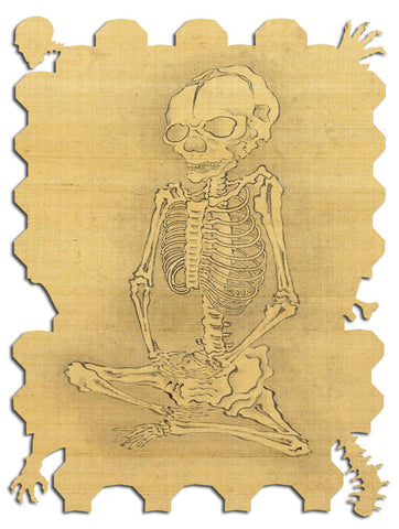 Ecru Puzzles - Ryoko Meditating Skeleton Wooden Jigsaw Puzzle