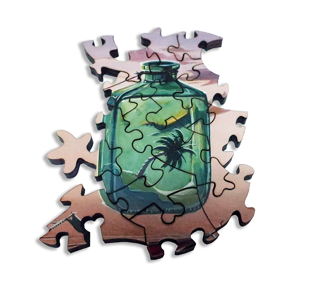 Artifact Puzzles - Joe Vaux Message In A Bottle Wooden Jigsaw Puzzle