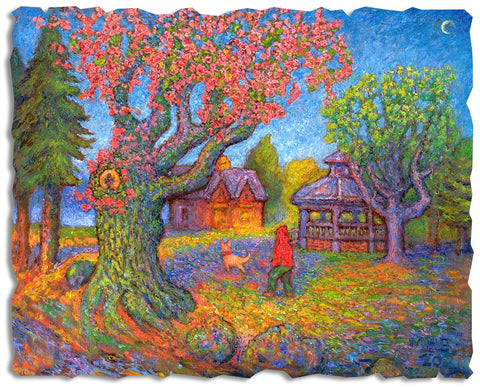 Ecru Puzzles - Milton Brightman Flowering Cherry Wooden Jigsaw Puzzle