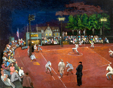 Artifact Puzzles - Morris Kantor Baseball At Night Wooden Jigsaw Puzzle