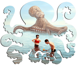 Artifact Puzzles - Paul Bond Octopus Wooden Jigsaw Puzzle