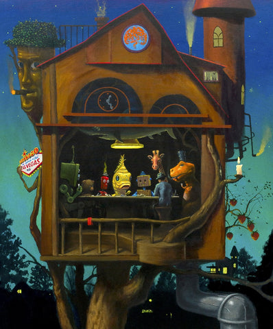 Artifact Puzzles - Geoffrey Gersten Poker Tree Wooden Jigsaw Puzzle