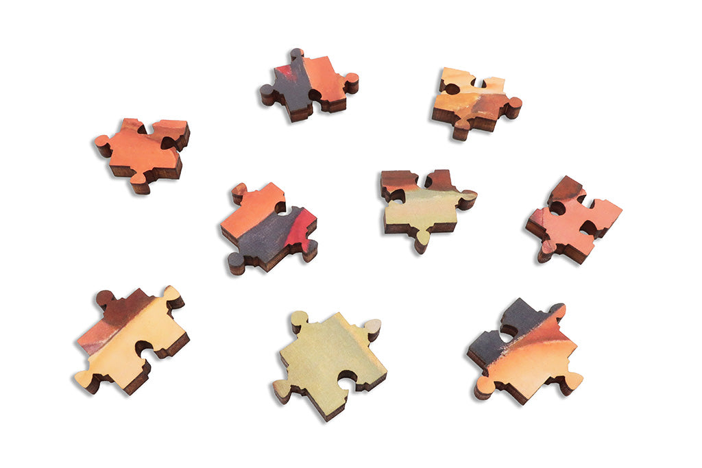 Ecru Puzzles - Amedeo Modigliani Red Scarf Wooden Jigsaw Puzzle