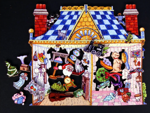 BCB Puzzles - Grannys Attic Hand-cut Wooden Jigsaw Puzzle