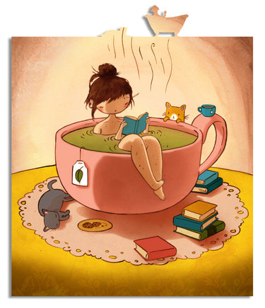 Artifact Puzzles - Stasia Burrington Tea Bath Wooden Jigsaw Puzzle
