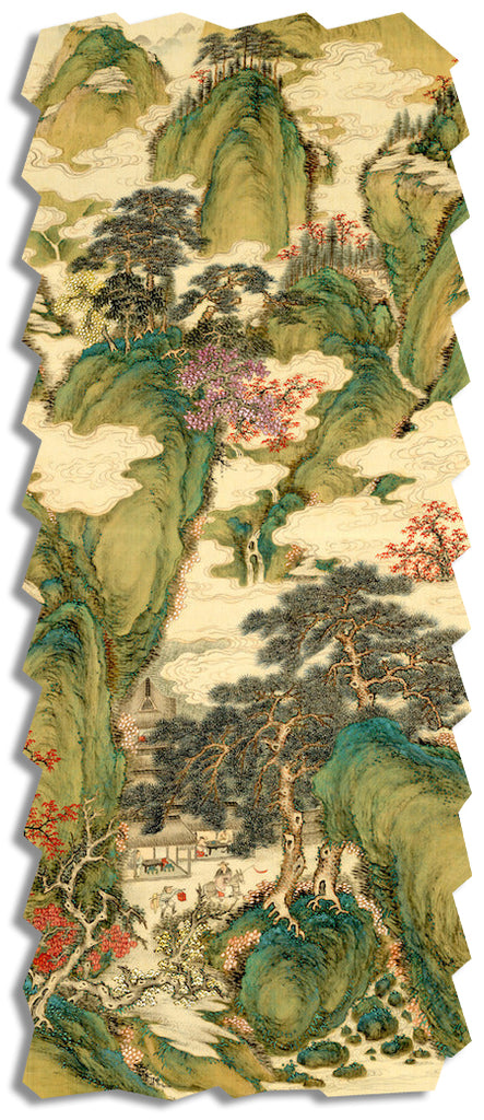 Artifact Puzzles - Tanomura Chokunyu White Clouds And Crimson Trees Wooden Jigsaw Puzzle