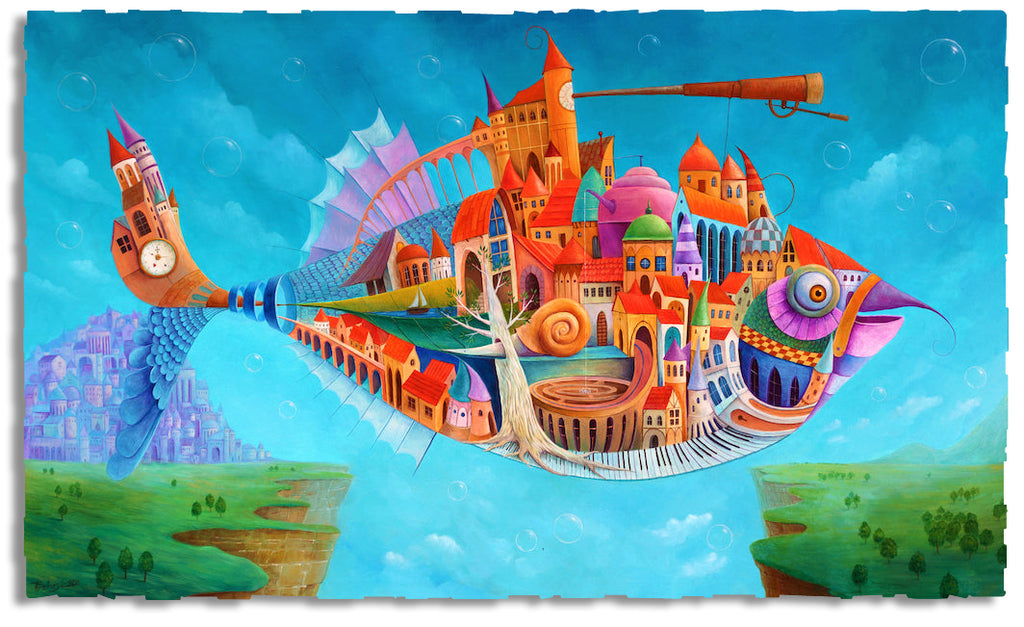 Artifact Puzzles - Tomasz Pietrzyk Whole City Aquatic Moving Company Wooden Jigsaw Puzzle