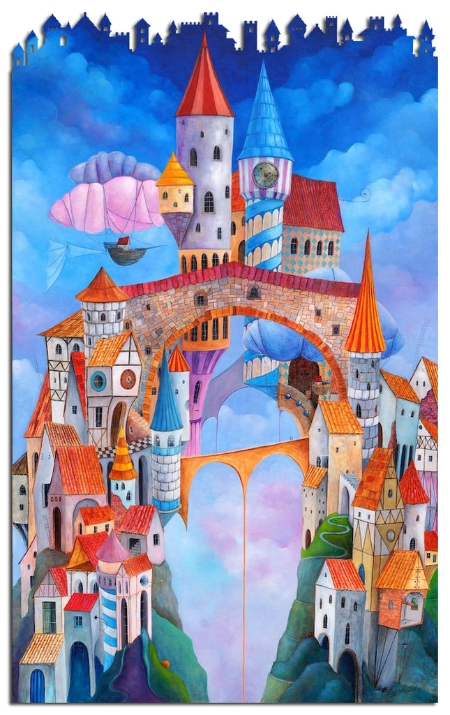 Artifact Puzzles - Tomasz Pietrzyk The Town Wooden Jigsaw Puzzle
