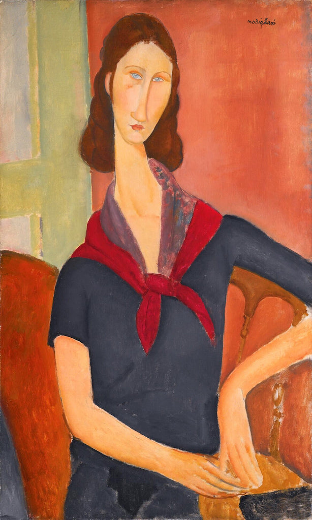 Ecru Puzzles - Amedeo Modigliani Red Scarf Wooden Jigsaw Puzzle Ecru Puzzles - Amedeo Modigliani Red Scarf Wooden Jigsaw Puzzle