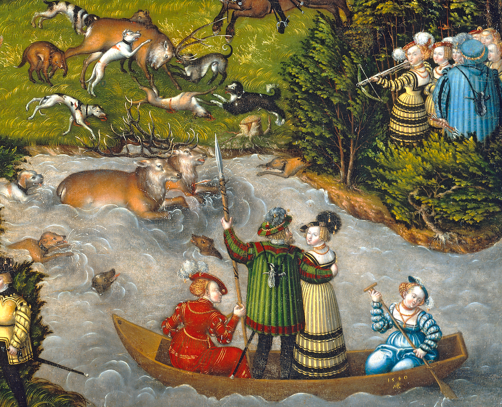 Artifact Puzzles - Lucas Cranach The Elder Hunting Near Hartenfels Castle Wooden Jigsaw Puzzle