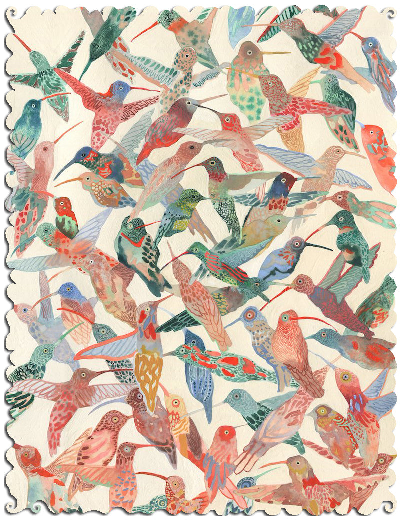 500 Pcs Hummingbirds & Flowers Wooden Puzzles For Adults 500