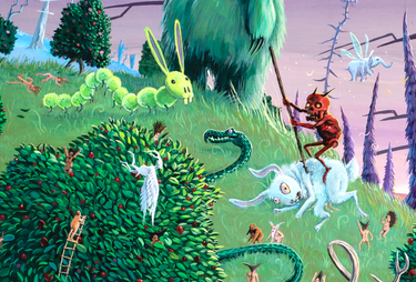 Artifact Puzzles - Joe Vaux Bad Apples Wooden Jigsaw Puzzle