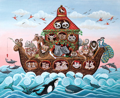 Artifact Puzzles - Marie Amalia Noah Ark Wooden Jigsaw Puzzle