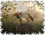 Artifact Puzzles - Martin Heade Two Hummingbirds At Nest Wooden Jigsaw Puzzle