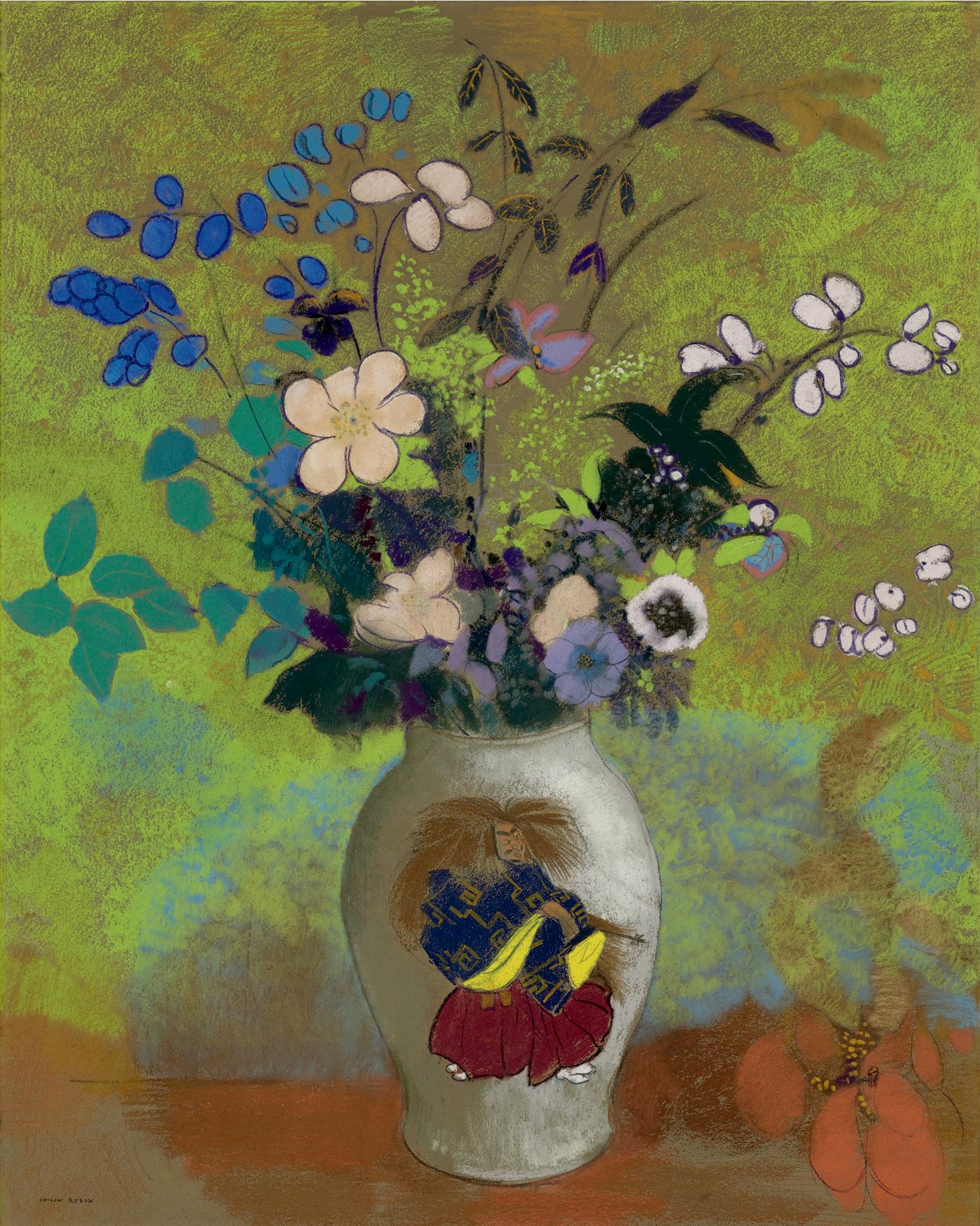 Artifact Puzzles - Odilon Redon Japonais Vase Wooden Jigsaw Puzzle