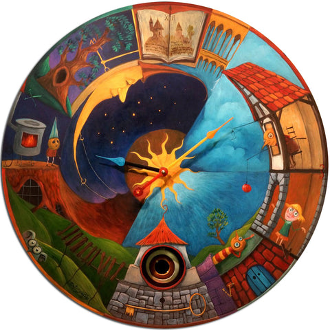 Artifact Puzzles - Tomasz Pietrzyk Clocks Double-Sided Wooden Jigsaw Puzzle