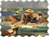 Ecru Puzzles - Winslow Homer Watching The Tide Wooden Jigsaw Puzzle